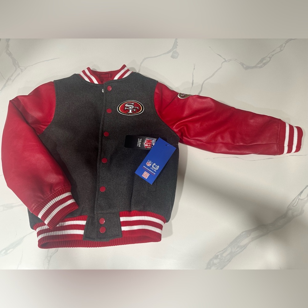 San Francisco 49ers Youth Varsity Jacket Retails For $155